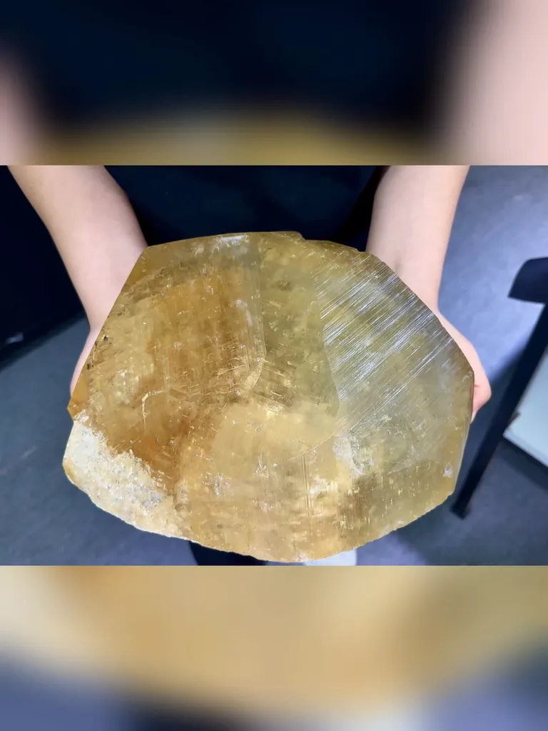 Natural Yellow Calcite comes from Fujian,China 270*200*100MM - image 3
