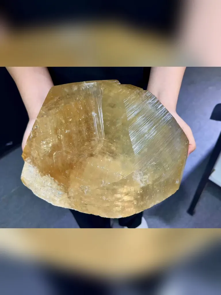 Natural Yellow Calcite comes from Fujian,China 270*200*100MM image