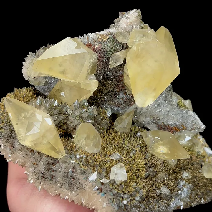 Natural Yellow Calcite, Mineral Specimen:Daye,Hubei (160*120*105MM) image