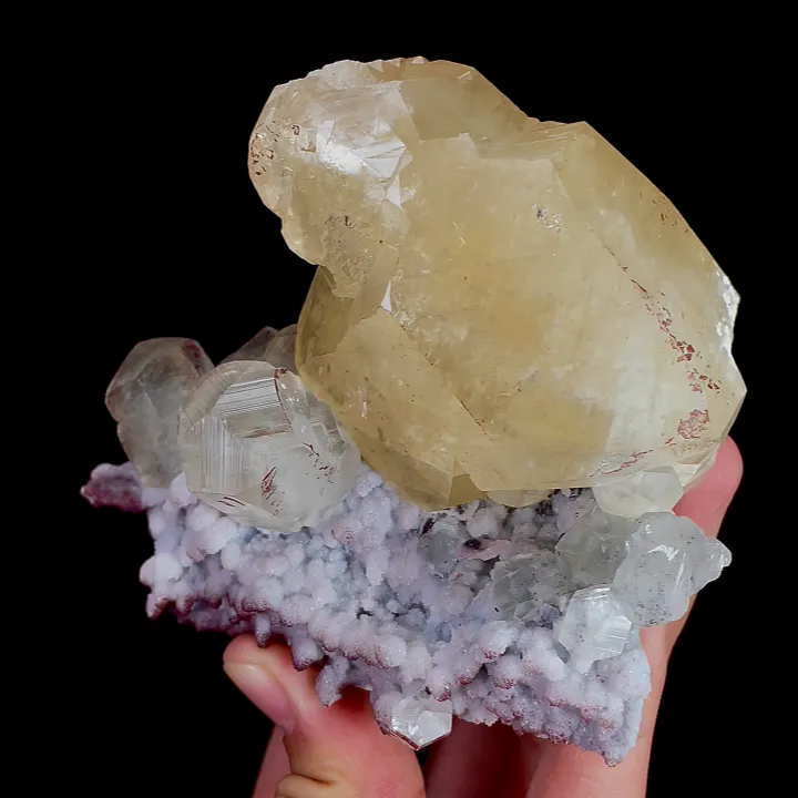 Natural Yellow Calcite, Mineral Specimen:Fujian,China (105*90*75MM) image