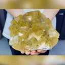 Natural Yellow Cubic Fluorite comes from Beijing,China 160*145*50MM - image 2