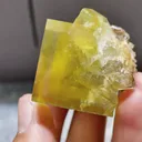 Natural Yellow Cubic Fluorite comes from Beijing,China 35*30*30MM - image 3