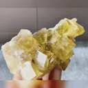 Natural Yellow Cubic Fluorite comes from Beijing,China 90*55*40MM - image 2