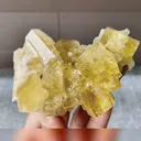 Natural Yellow Cubic Fluorite comes from Beijing,China 90*55*40MM - image 3