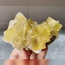 Natural Yellow Cubic Fluorite comes from Beijing,China 90*55*40MM - image 1