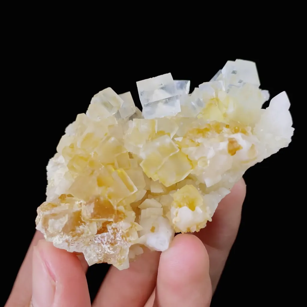 Natural Yellow Cubic Fluorite comes from Xianghualing,Hunan 70*50*25MM - image 3