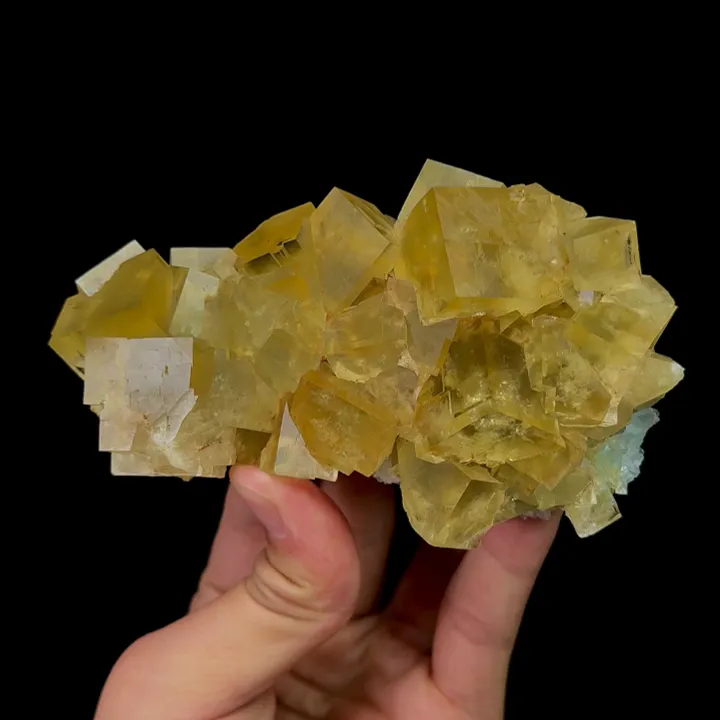 Natural Yellow Cubic Fluorite, Mineral Specimen:Beijing,China (115*75*40MM) image