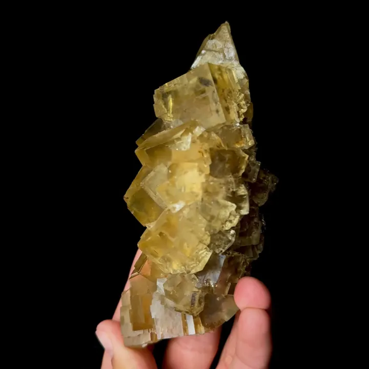 Natural Yellow Cubic Fluorite,Mineral Specimen:Beijing,China (45*140*50MM) - image 3