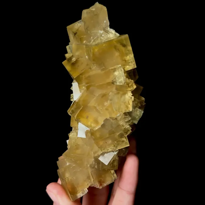 Natural Yellow Cubic Fluorite,Mineral Specimen:Beijing,China (45*140*50MM) - image 5