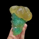 Natural Yellow Fluorite and Green Fluorite,Globular Octahedron Mineral Specimen:ZHEJIANG (48*105*75mm) - image 1