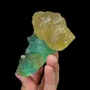 Natural Yellow Fluorite and Green Fluorite,Globular Octahedron Mineral Specimen:ZHEJIANG (48*105*75mm) - image 3