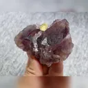 Natural Yellow Fluorite and Purple Fluorite Symbiosis comes from Zhejiang,China 80*50*30MM - image 2
