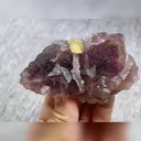Natural Yellow Fluorite and Purple Fluorite Symbiosis comes from Zhejiang,China 80*50*30MM - image 5