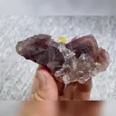 Natural Yellow Fluorite and Purple Fluorite Symbiosis comes from Zhejiang,China 80*50*30MM - image 3