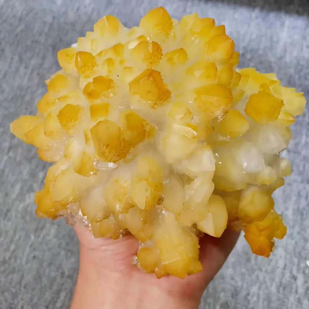 Natural Yellow Quartz comes from Fujian,China 140*125*60MM - image 2