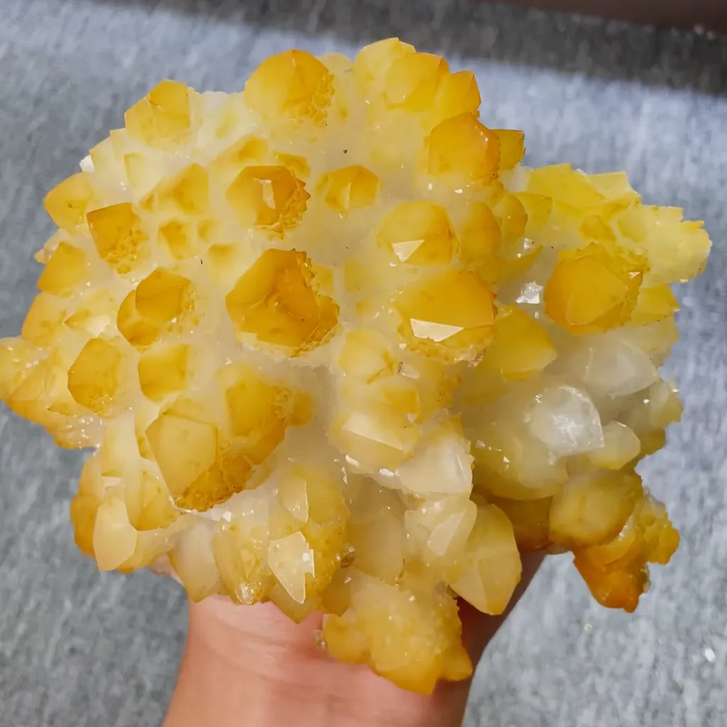 Natural Yellow Quartz comes from Fujian,China 140*125*60MM image