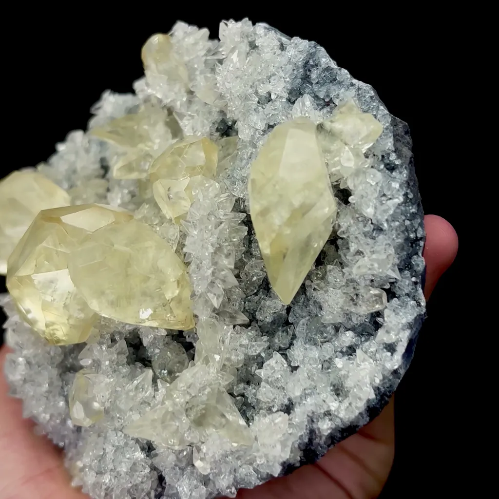Natural Yellow Rhombohedral Calcite Mineral Specimen,High Quality Specimen,ANHUI,CHINA(123*106*58mm) - image 2