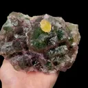 Natural Yellow Spherical Fluorite and Green Purple Octahedral Fluorite Mineral Specimen,High Quality Specimen,ZHEJIANG,CHINA(130*100*53mm) - image 2