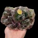 Natural Yellow Spherical Fluorite and Green Purple Octahedral Fluorite Mineral Specimen,High Quality Specimen,ZHEJIANG,CHINA(130*100*53mm) - image 4