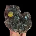 Natural Yellow Spherical Fluorite and Purple Fluorite, Mineral Specimen:Zhejiang,China (130*95*50MM) - image 3