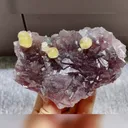 Natural Yellow Spherical Fluorite and Purple Octahedral Fluorite Symbiosis comes from Zhejiang,China 110*70*30MM - image 5