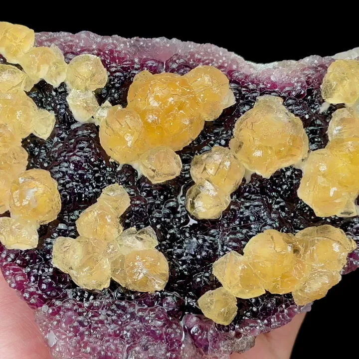 Natural Yellow Spherical Fluorite, Mineral Specimen: Zhejiang,China (160*110*40MM) - image 4