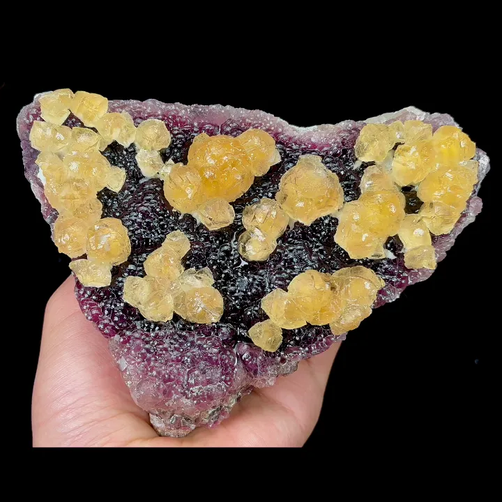 Natural Yellow Spherical Fluorite, Mineral Specimen: Zhejiang,China (160*110*40MM) - image 5