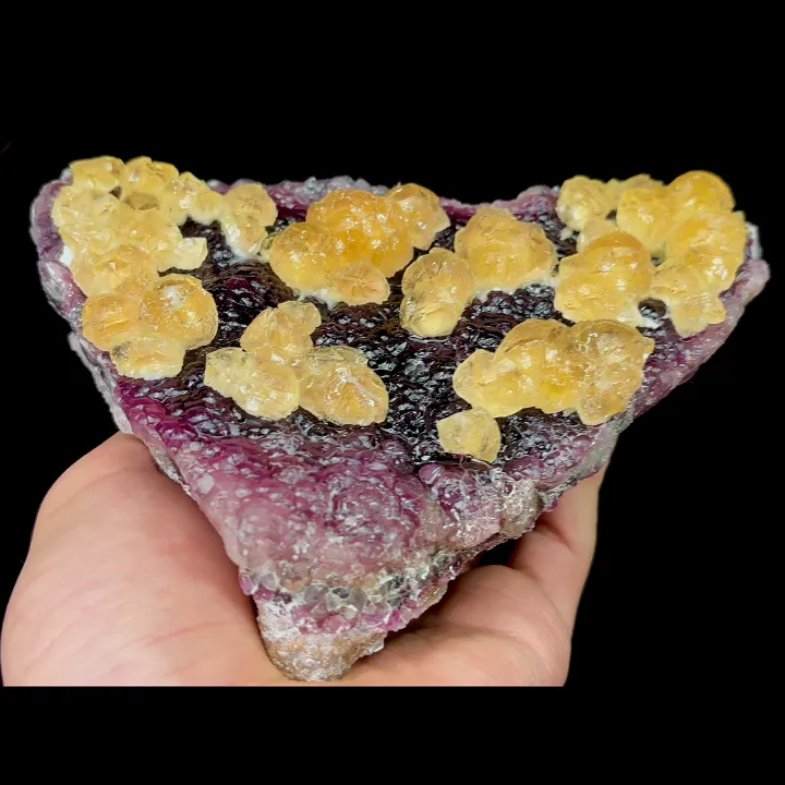 Natural Yellow Spherical Fluorite, Mineral Specimen: Zhejiang,China (160*110*40MM) - image 3