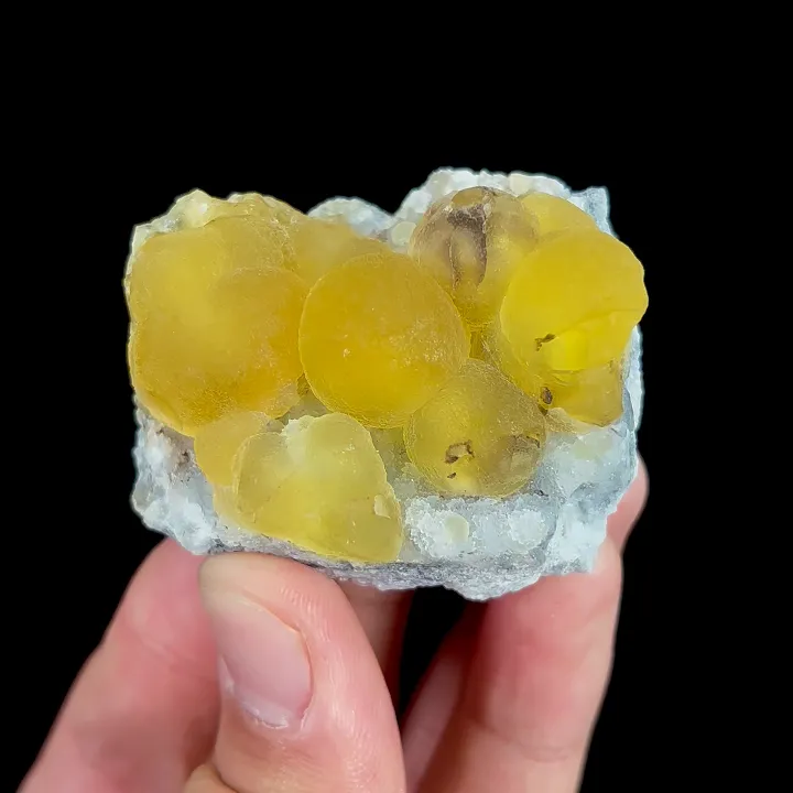 Natural Yellow Spherical Fluorite, Mineral Specimen:Beijing,China (50*40*25MM) - image 4