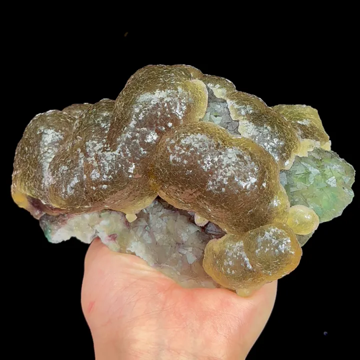Natural Yellow Spherical Fluorite, Mineral Specimen:Beijing,China (90*160*75MM) - image 4