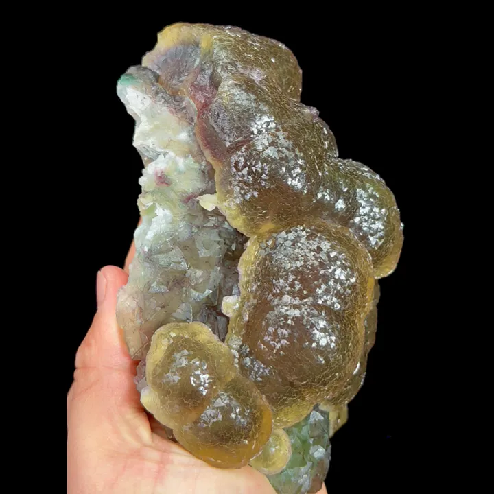 Natural Yellow Spherical Fluorite, Mineral Specimen:Beijing,China (90*160*75MM) - image 3
