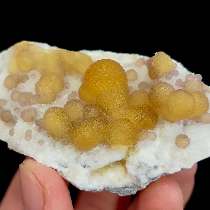 Natural Yellow Spherical Fluorite, Mineral Specimen:Guizhou,China (70*40*20MM) image