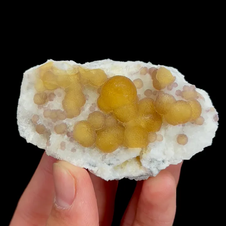 Natural Yellow Spherical Fluorite, Mineral Specimen:Guizhou,China (70*40*20MM) - image 4