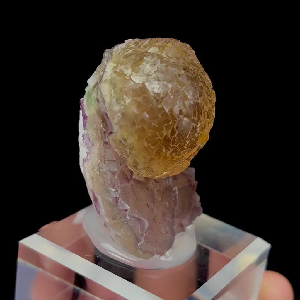 Natural Yellow Spherical Fluorite Mineral Specimen,High Quality Specimen,ZHEJIANG,CHINA(32*29*40mm) - image 3