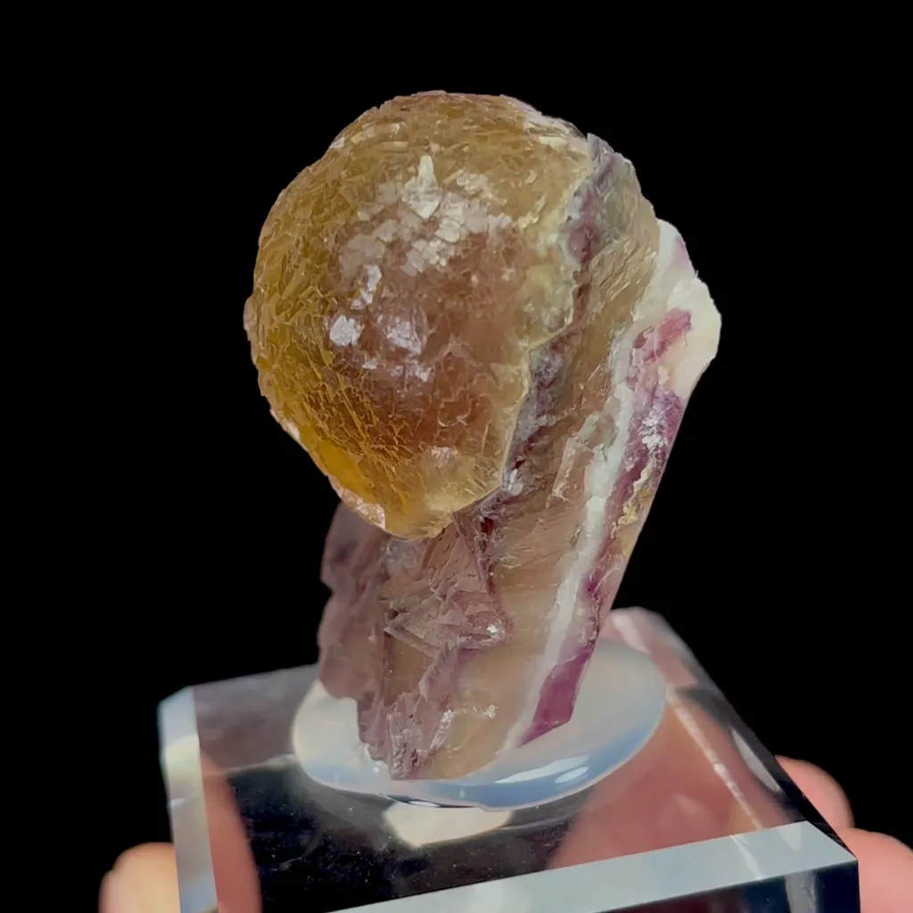 Natural Yellow Spherical Fluorite Mineral Specimen,High Quality Specimen,ZHEJIANG,CHINA(32*29*40mm) - image 2