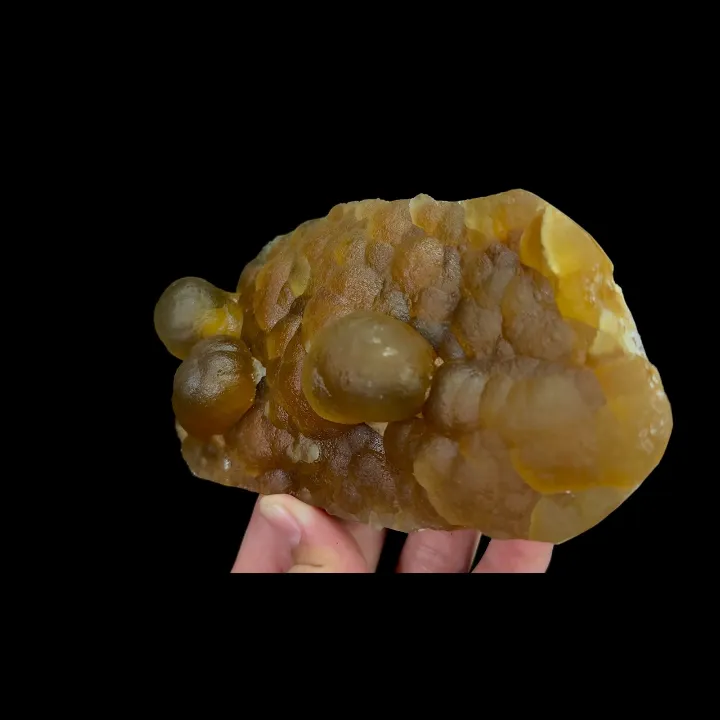 Natural Yellow Spherical Fluorite, Mineral Specimen:Zhejiang,China (150*85*35MM) image
