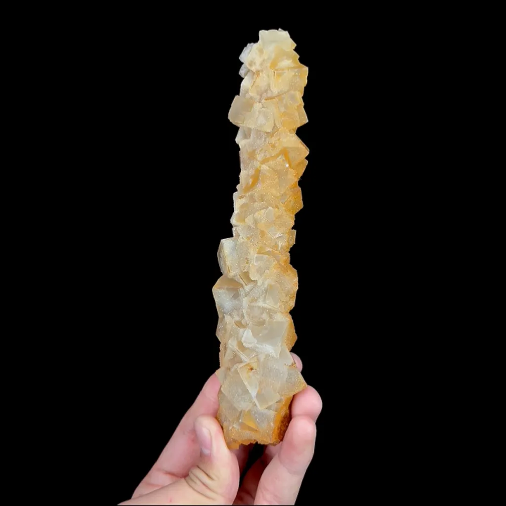 Natural Yellow Sugar Fluorite, Mineral Specimen:Guizhou,China (35*180*35MM) image