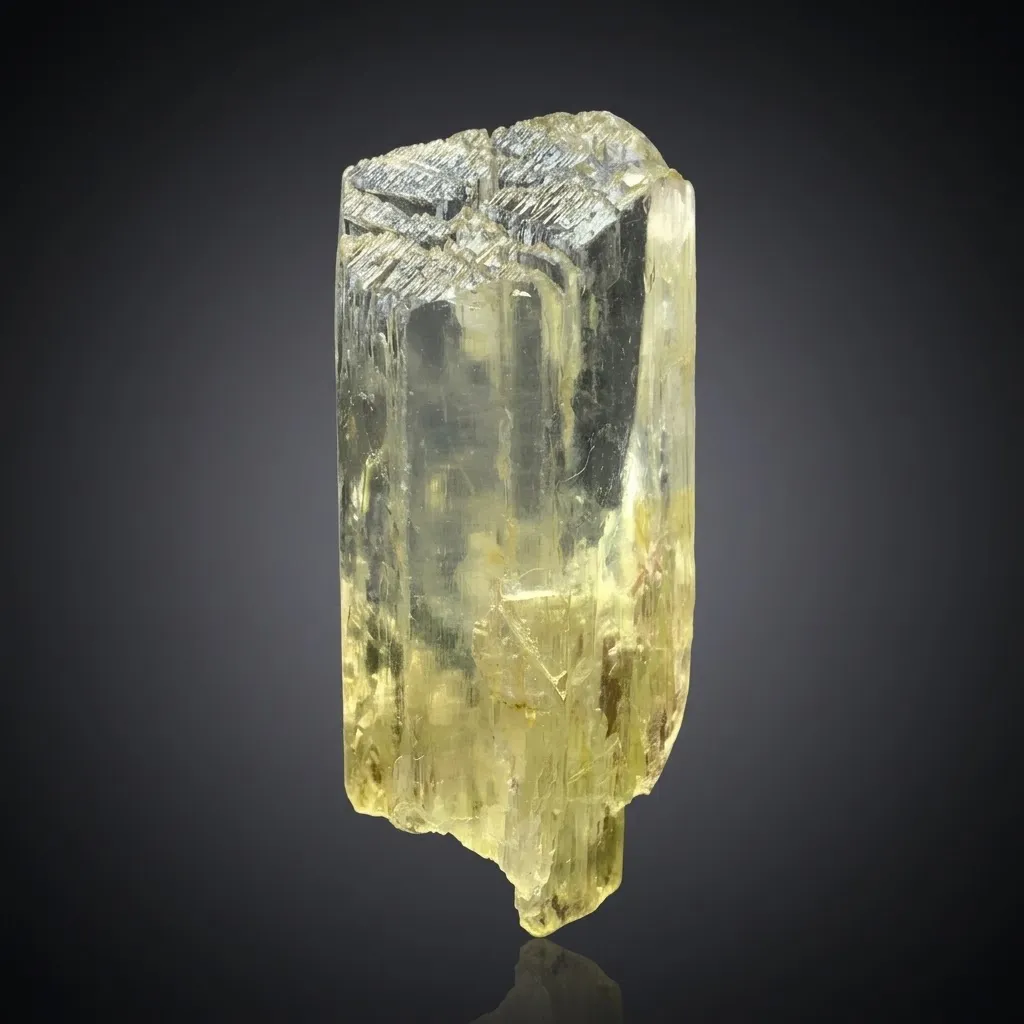 Natural Yellow Triphane Kunzite Crystal, Kunzite for collectors from Afghanistan image
