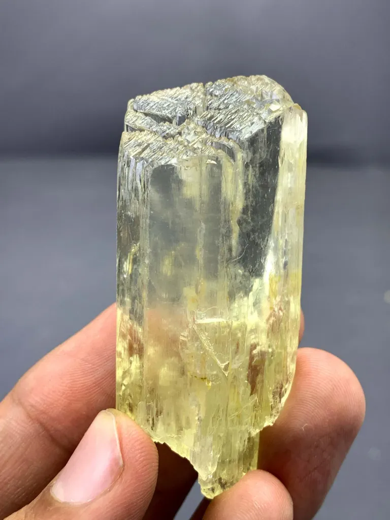 Natural Yellow Triphane Kunzite Crystal, Kunzite for collectors from Afghanistan - image 2