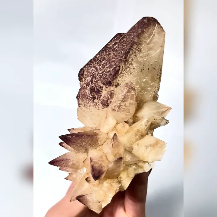 Natural Yttrium and Calcite Fluorite, Mineral Specimen:Guizhou,China (70*120*60mm) image