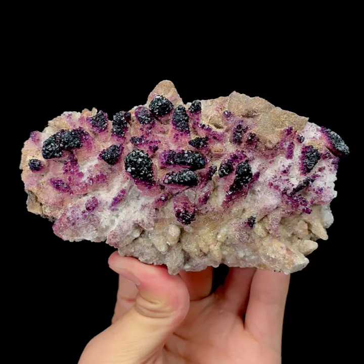 Natural Yttrium Fluorite and Calcite Mineral Specimen,High Quality Specimen,GUIZHOU,CHINA(130*70*40mm) image