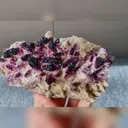 Natural Yttrium Fluorite and Calcite Symbiosis comes from Guizhou,China 130*70*40MM - image 4