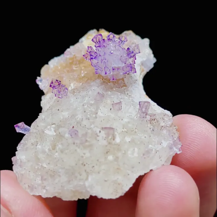 Natural Yttrium Fluorite and Gypsum, Mineral Specimen:Guizhou,China (30*40*15MM) - image 5