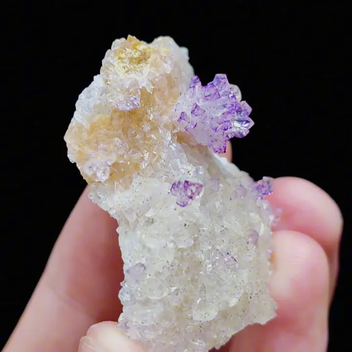 Natural Yttrium Fluorite and Gypsum, Mineral Specimen:Guizhou,China (30*40*15MM) - image 3