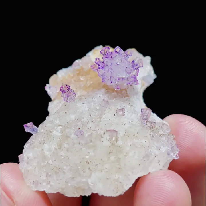 Natural Yttrium Fluorite and Gypsum, Mineral Specimen:Guizhou,China (30*40*15MM) - image 2