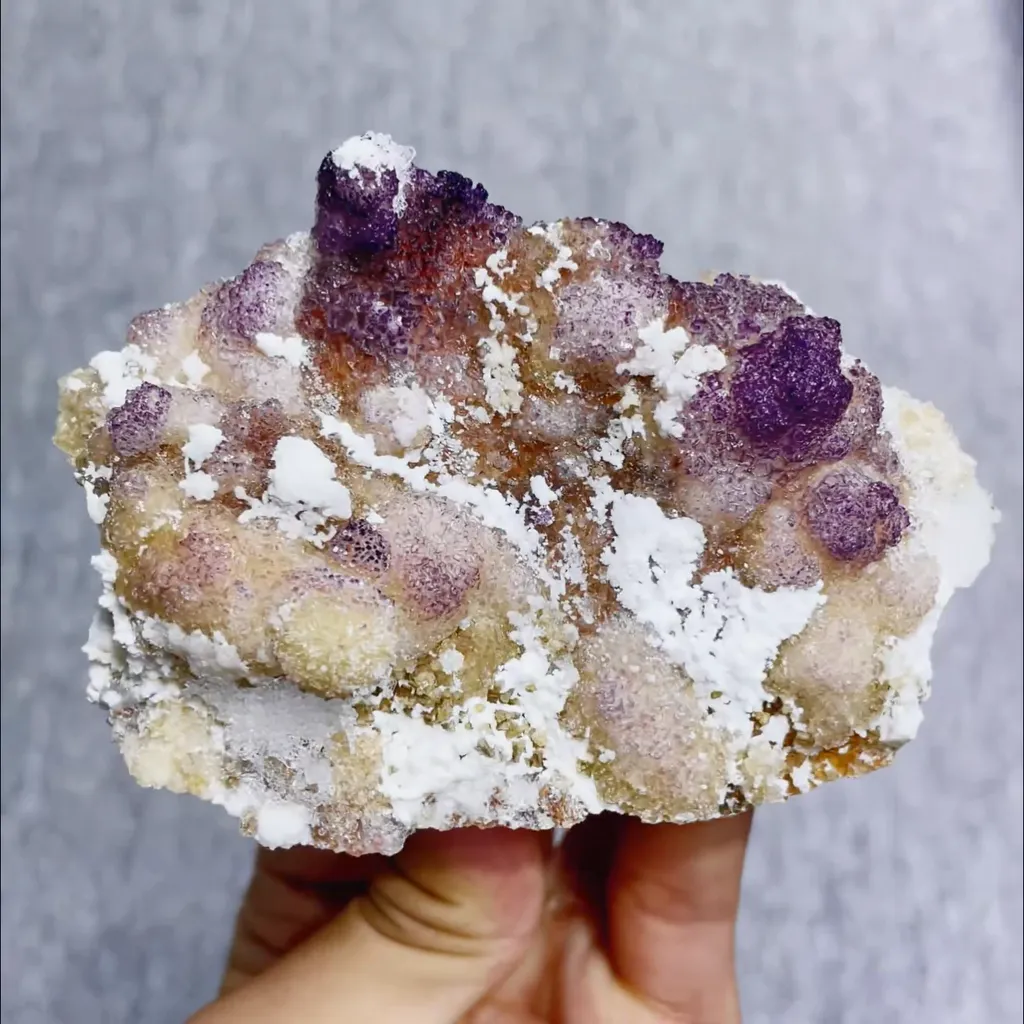 Natural Yttrium Fluorite comes from Guizhou,China 105*70*40MM - image 3