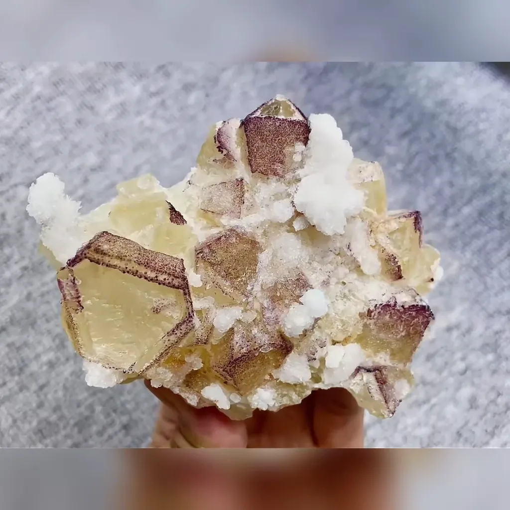 Natural Yttrium Fluorite comes from Guizhou,China 110*80*40MM - image 5