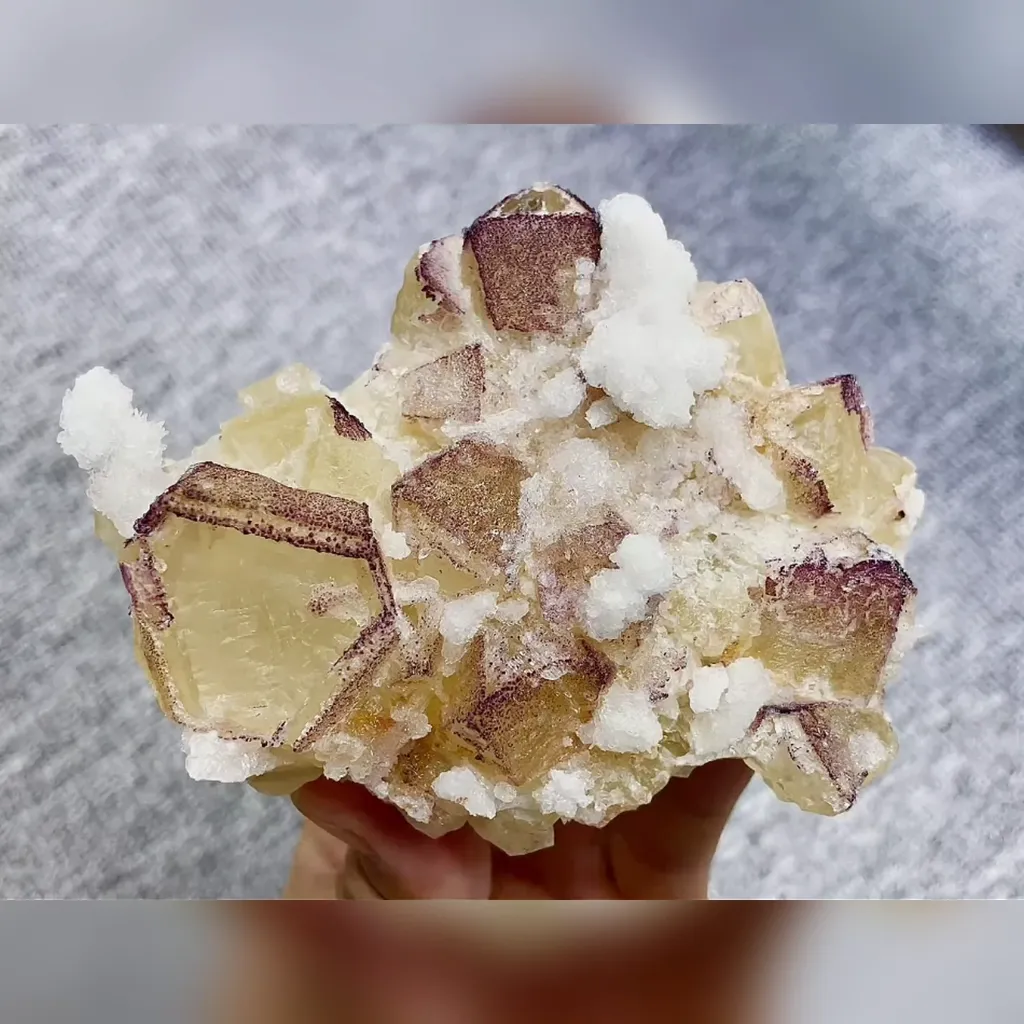 Natural Yttrium Fluorite comes from Guizhou,China 110*80*40MM image