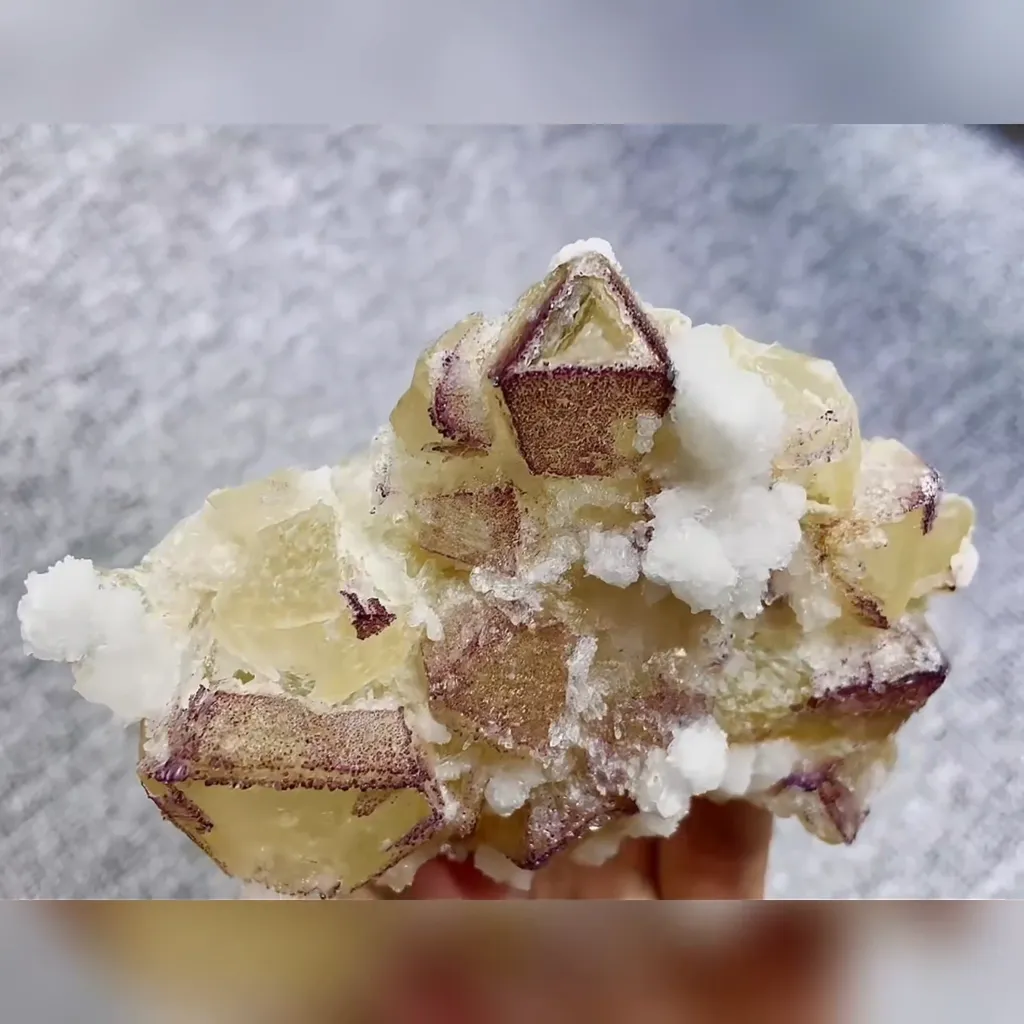 Natural Yttrium Fluorite comes from Guizhou,China 110*80*40MM - image 3