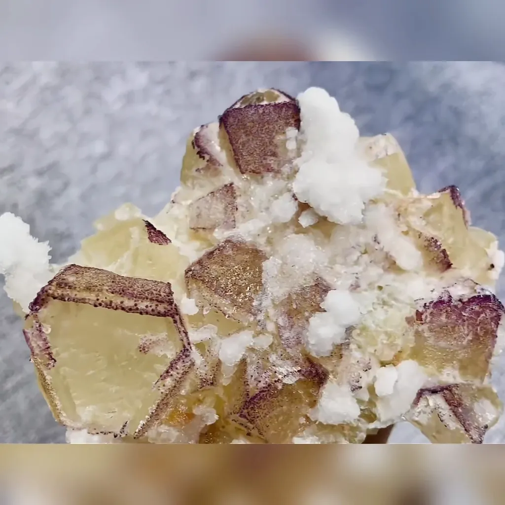 Natural Yttrium Fluorite comes from Guizhou,China 110*80*40MM - image 4